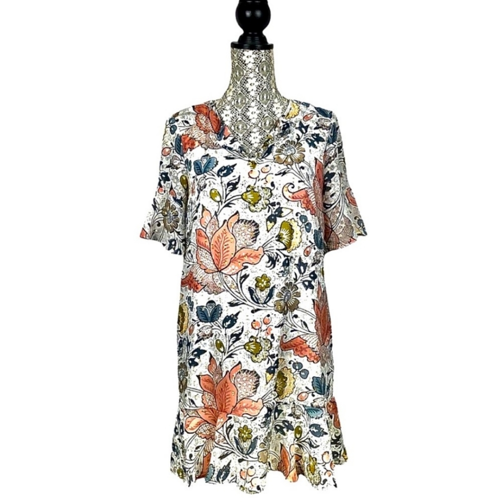 Loft shimmer dress flounce hem - Picture 3 of 15